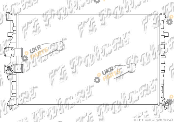 Радиатор охлаждения двигателя Polcar 576508A8