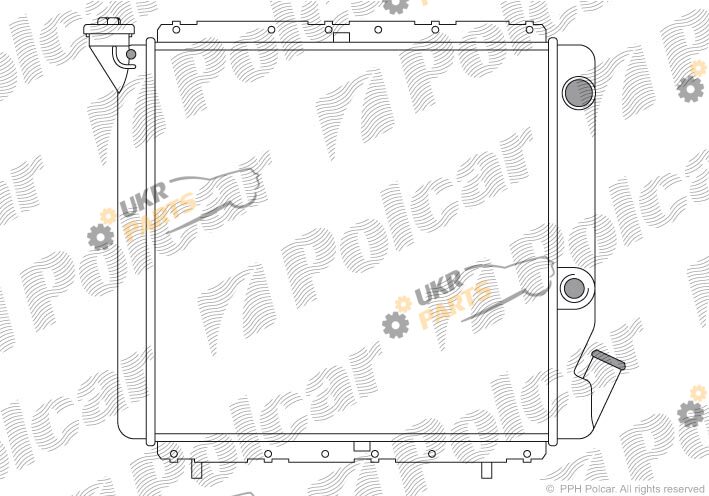 Радиатор охлаждения двигателя Polcar 600508A5
