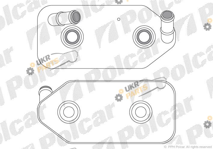 Масляный радиатор коробки передач Polcar 1323L8-4