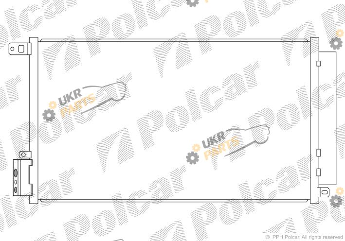 Радиатор кондиционера Polcar 1425K8C1