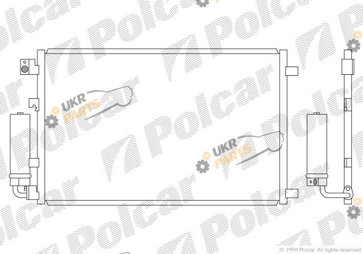 Радиатор кондиционера Polcar 2759K8C1S
