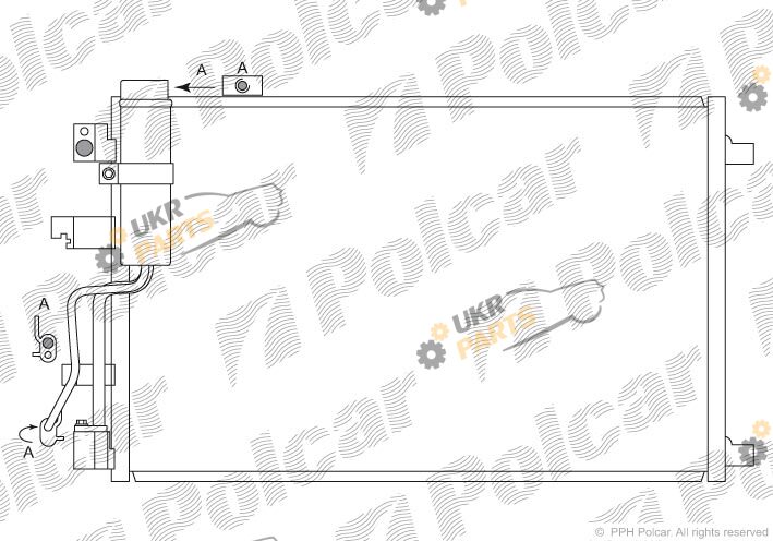 Радиатор кондиционера Polcar 2759K8C3S