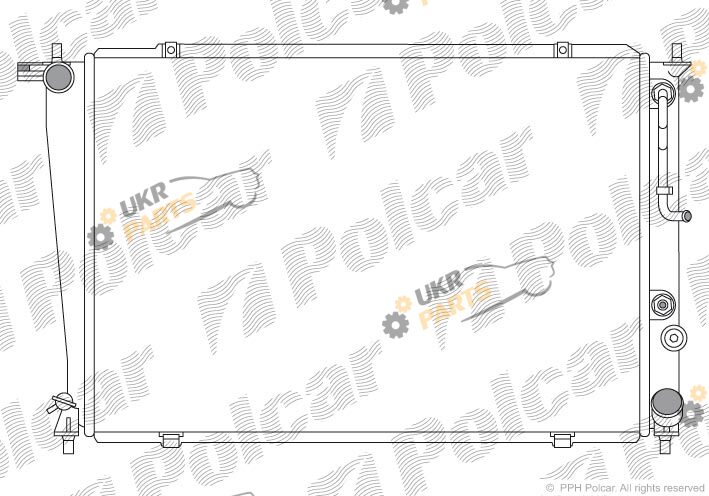 Радиатор охлаждения двигателя Polcar 406208-2