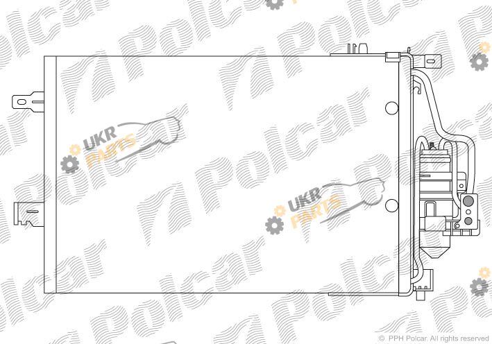 Радиатор кондиционера Polcar 5557K8C3