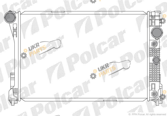 Радиатор охлаждения двигателя Polcar 507008-3