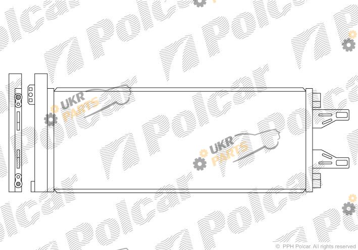 Радиатор кондиционера Polcar 5770K8C2