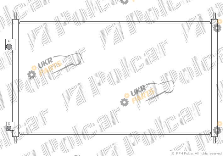 Радиатор кондиционера Polcar 3825K81K