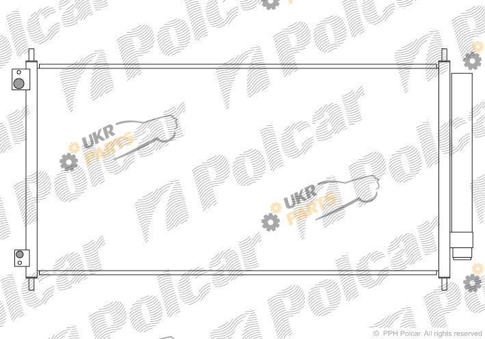 Радиатор кондиционера Polcar 3851K81K