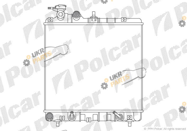 Радиатор охлаждения двигателя Polcar 404008-1