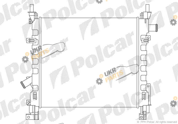 Радиатор охлаждения двигателя Polcar 320008-4