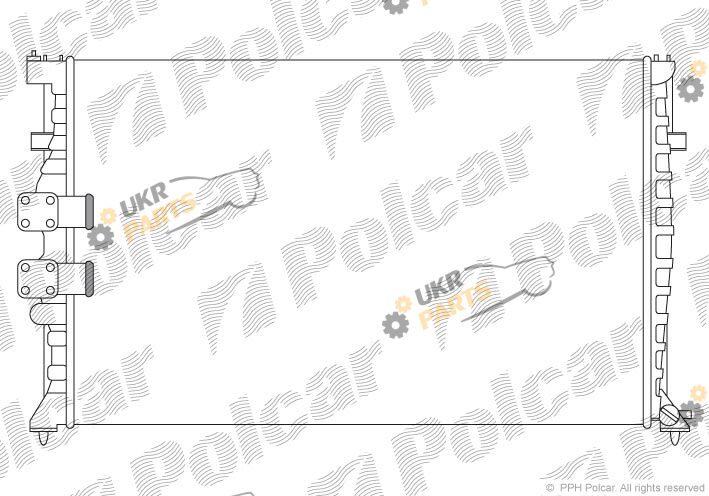 Радиатор охлаждения двигателя Polcar 574608A7