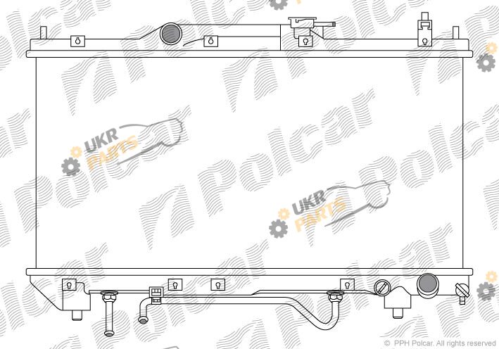 Радиатор охлаждения двигателя Polcar 812308-4