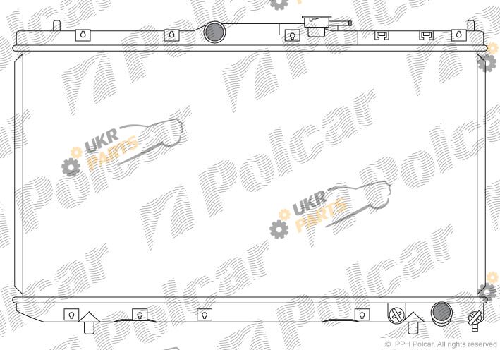 Радиатор охлаждения двигателя Polcar 812308-5