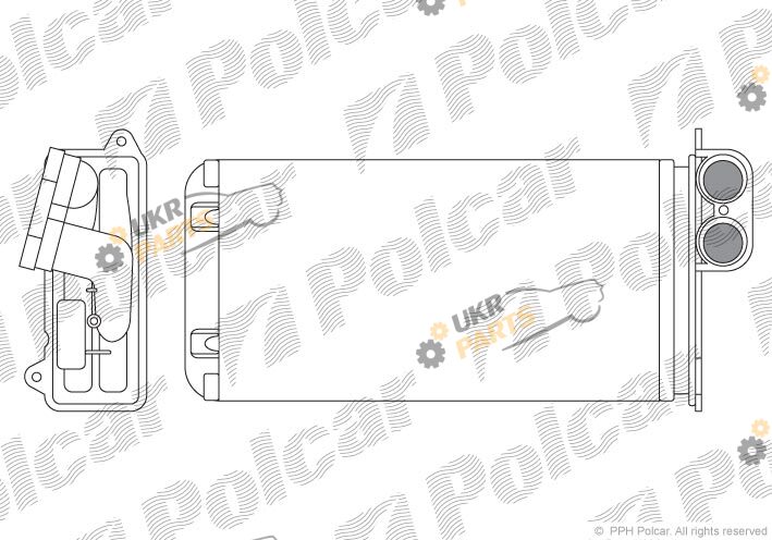 Радиатор печки Polcar 2308N8-1