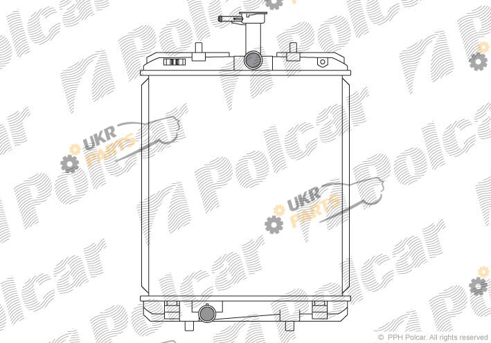 Радиатор охлаждения двигателя Polcar 230108A2