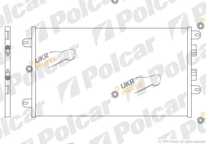 Радиатор кондиционера Polcar 1404K8C1