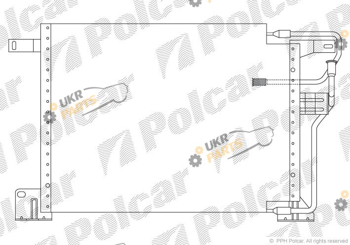 Радиатор кондиционера Polcar 2405K8B3