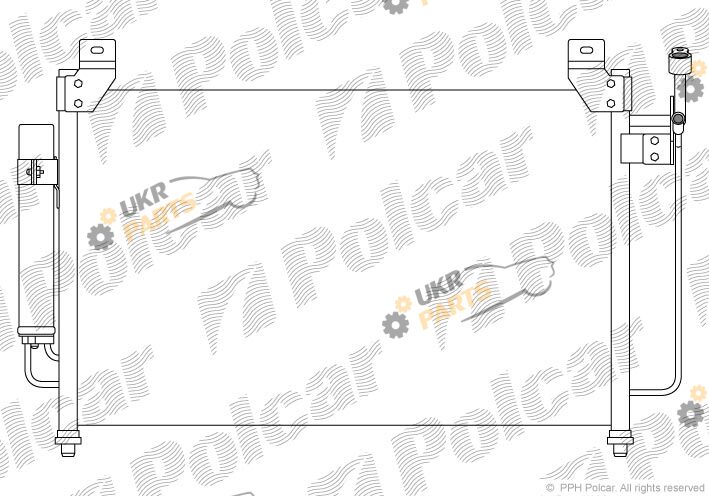 Радиатор кондиционера Polcar 4580K8C1