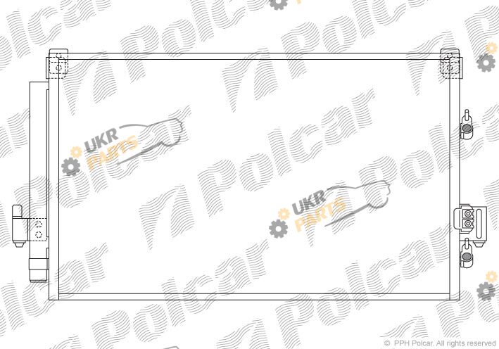 Радиатор кондиционера Polcar 5252K8C1