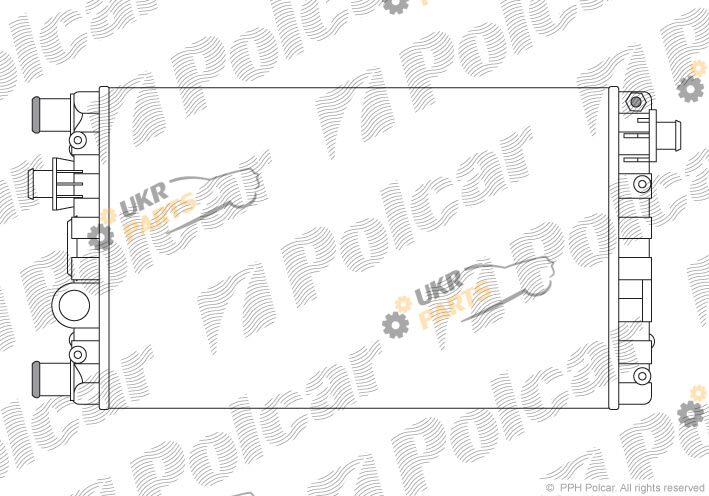 Радиатор охлаждения двигателя Polcar 300208A1