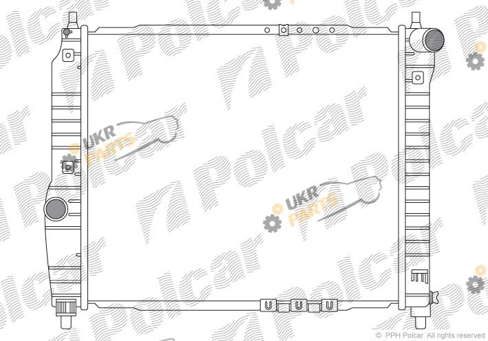 Радиатор охлаждения двигателя Polcar 250008-X