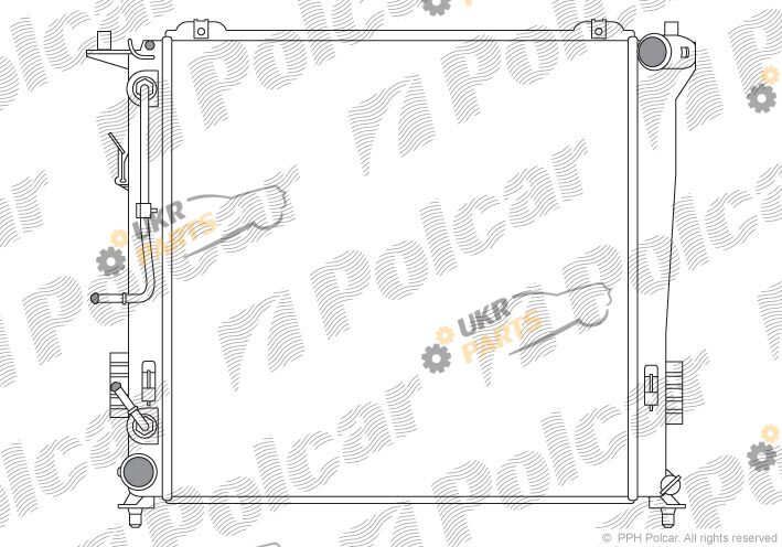 Радиатор охлаждения двигателя Polcar 4015084X