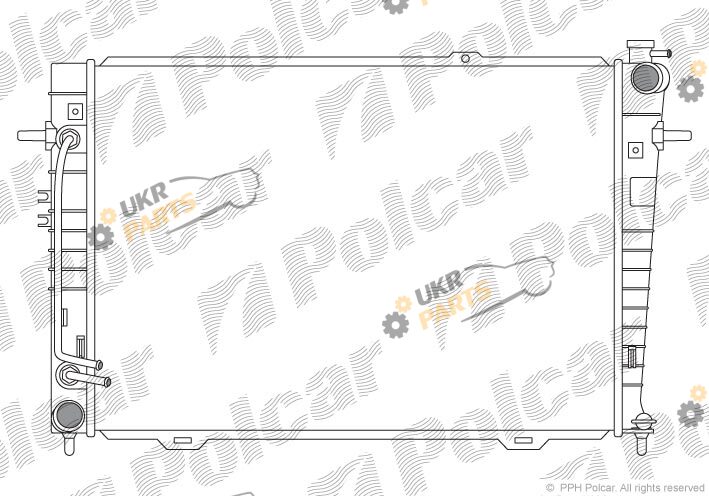 Радиатор охлаждения двигателя Polcar 4047084X