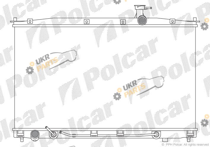 Радиатор охлаждения двигателя Polcar 4051081X