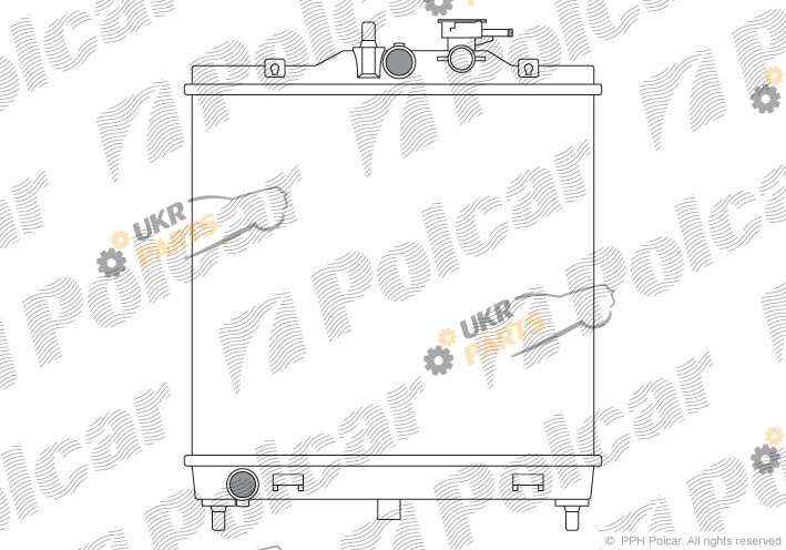 Радиатор охлаждения двигателя Polcar 410608-1