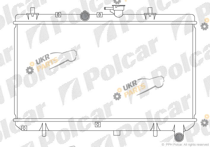 Радиатор охлаждения двигателя Polcar 411608-2