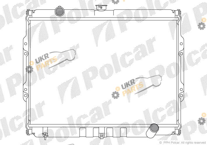 Радиатор охлаждения двигателя Polcar 4070081X