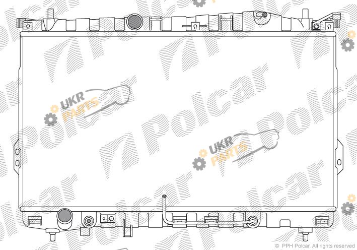 Радиатор охлаждения двигателя Polcar 4075082X