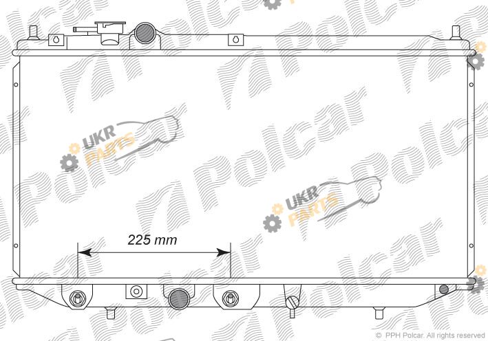 Радиатор охлаждения двигателя Polcar 261008-3