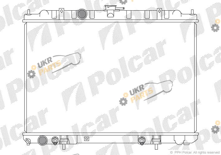 Радиатор охлаждения двигателя Polcar 274608-1
