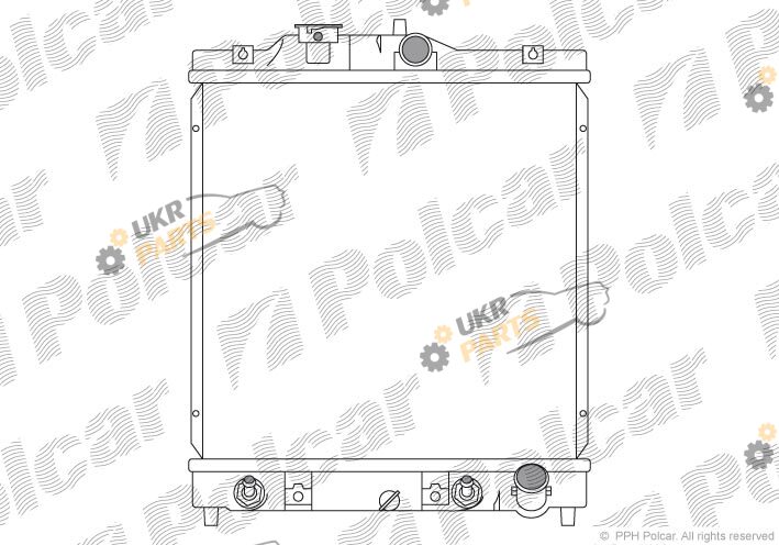 Радиатор охлаждения двигателя Polcar 380708-7