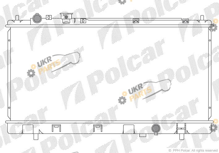 Радиатор охлаждения двигателя Polcar 450908-3