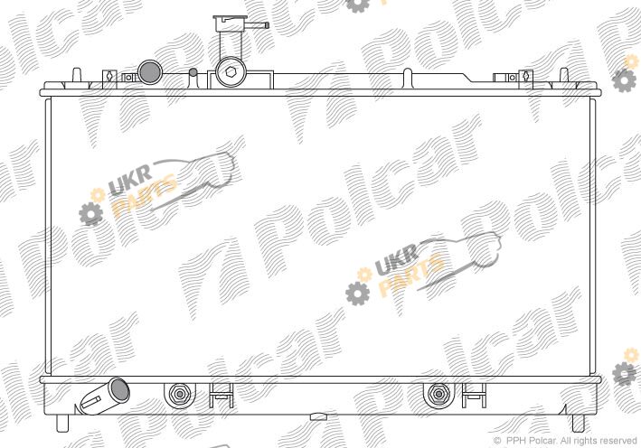 Радиатор охлаждения двигателя Polcar 451908-6