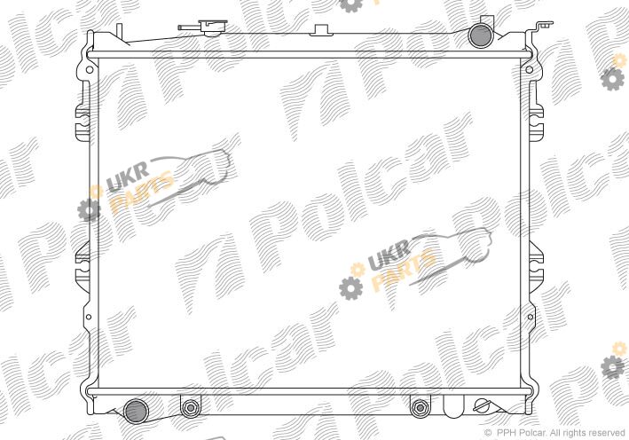 Радиатор охлаждения двигателя Polcar 457808-2