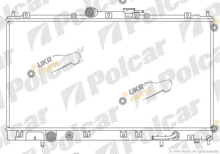 Радиатор охлаждения двигателя Polcar 522208-4