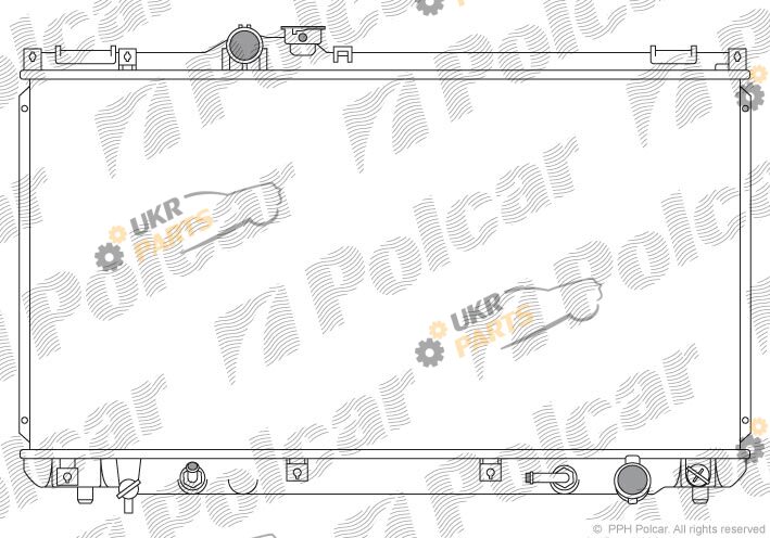 Радиатор охлаждения двигателя Polcar 801008-1