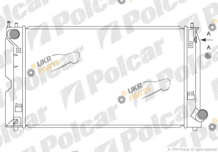 Радиатор охлаждения двигателя Polcar 812508-4