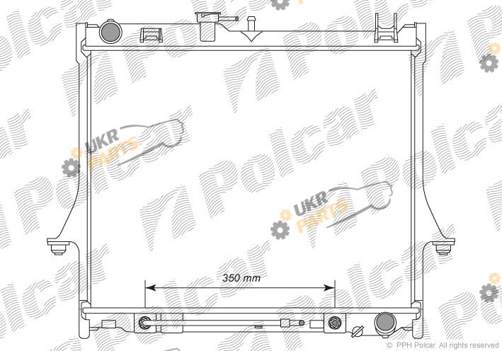 Радиатор охлаждения двигателя Polcar 3940082K