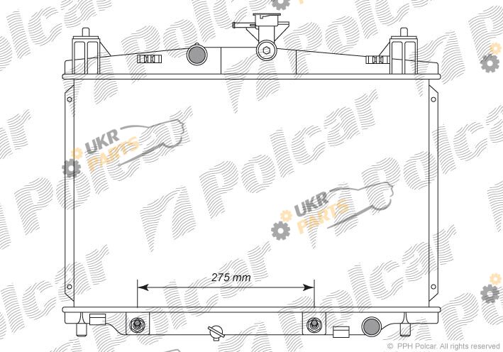 Радиатор охлаждения двигателя Polcar 453308-3