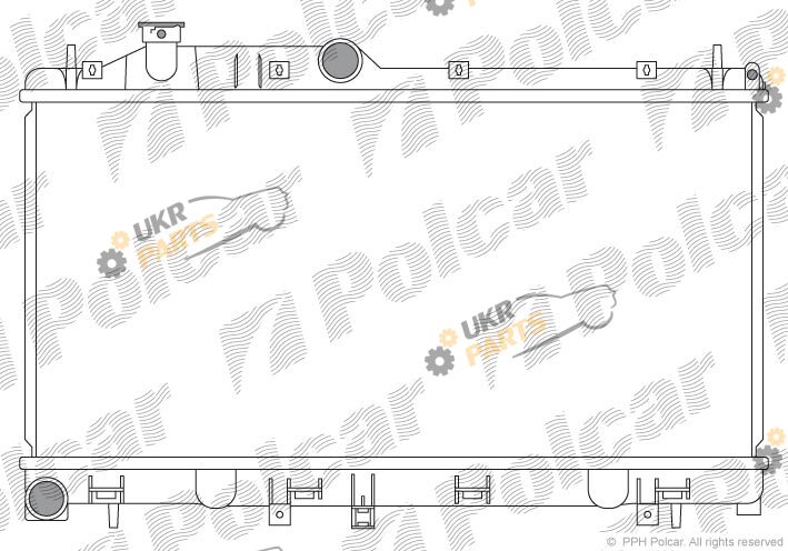 Радиатор охлаждения двигателя Polcar 7215081K