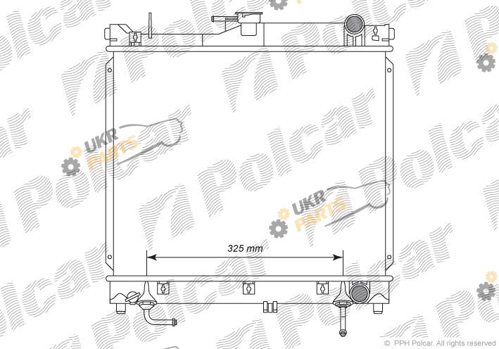 Радиатор охлаждения двигателя Polcar 7409082K