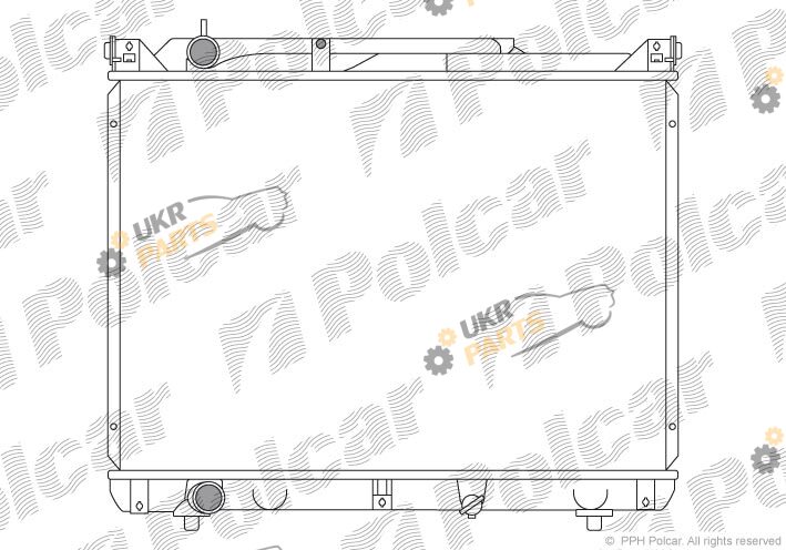 Радиатор охлаждения двигателя Polcar 7424087K
