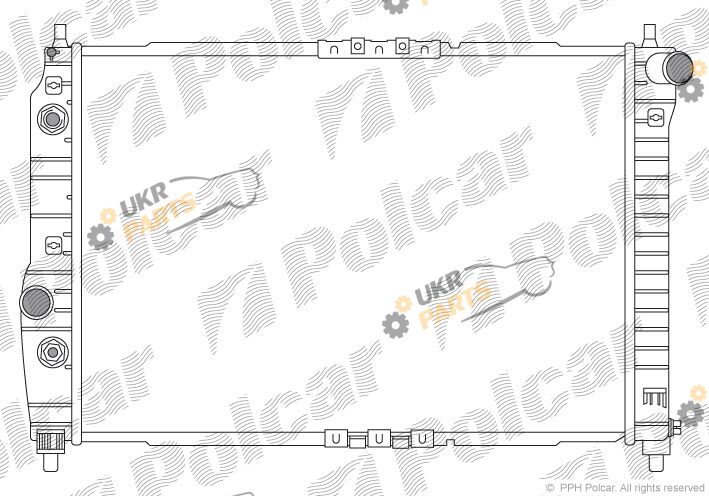 Радиатор охлаждения двигателя Polcar 250008-2