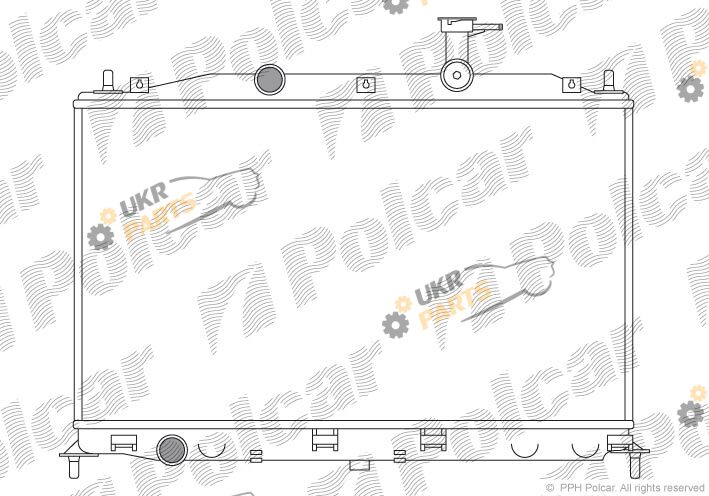 Радиатор охлаждения двигателя Polcar 400908-1