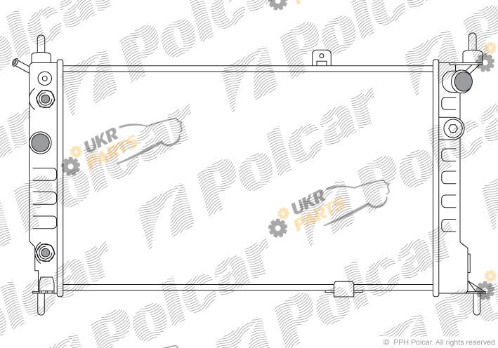 Радиатор охлаждения двигателя Polcar 550708A7