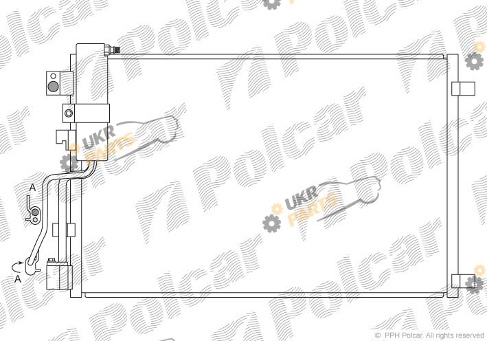 Радиатор кондиционера Polcar 2759K82K